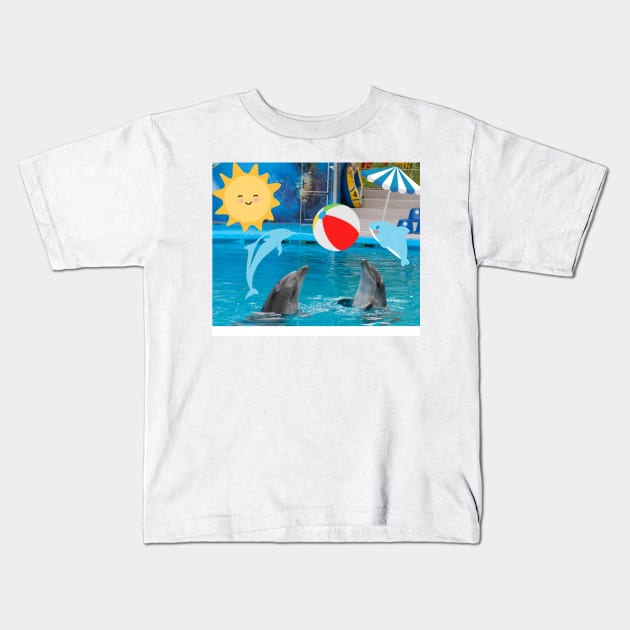 dolphin lover Kids T-Shirt by ayoubShoop